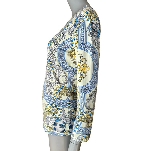 J. MCLAUGHLIN Catalina Cloth Signature Tee Art To Wear Medallion 3/4 Sleeve - Picture 8 of 16